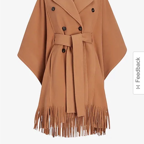 Butterscotch poncho coat is great for a stylish look for Fall and winter. - Picture 2 of 4